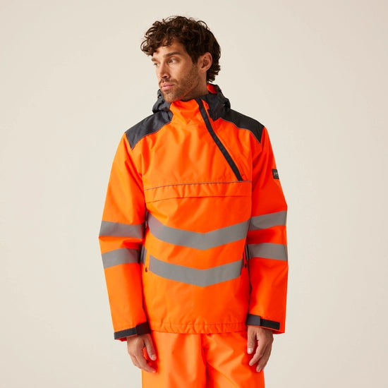 Regatta Men's Hi-Vis Waterproof Insulated Overhead Bomber Jacket - TRA ...